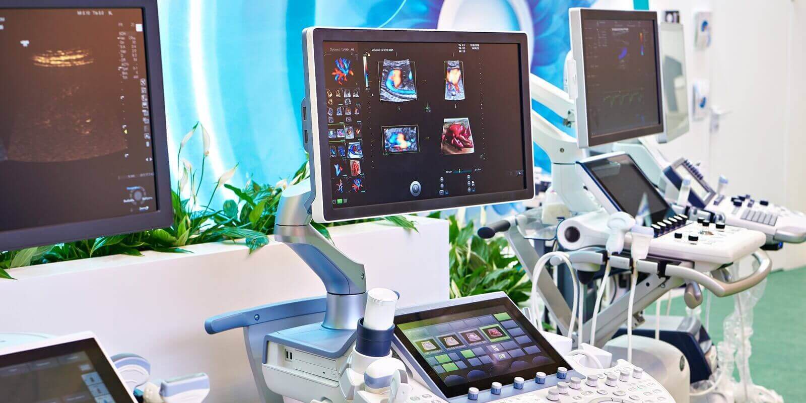 medical ultrasound devices on exhibition