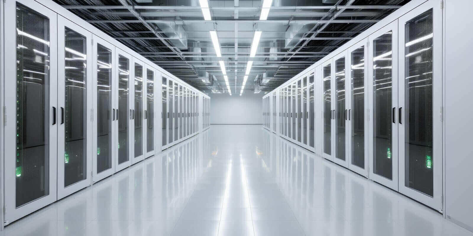 a vast network of computing power in a modern data center