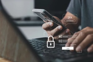 two-Factor authentication, cybersecurity and privacy protect data. internet network security technology