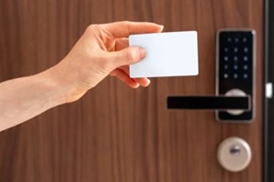 security card to access building room