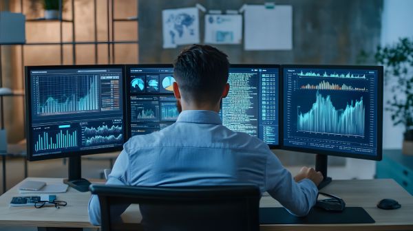 Server Specialist Monitoring The Performance Of Clients Server