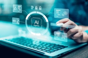 ai agents and software interface concept,virtual assistant for customer service