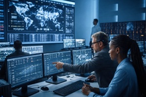 a cyber security center scene