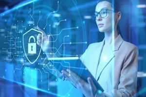cybersecurity and data protection interface technology concept