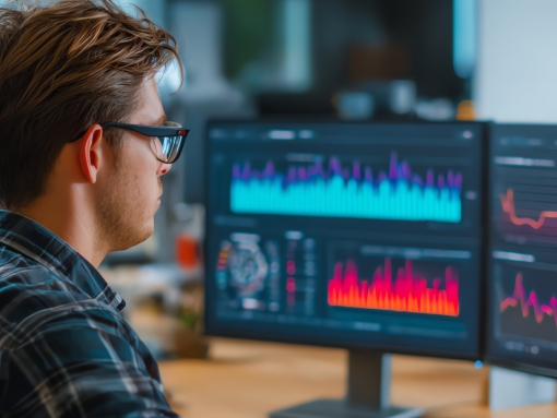 AI security professional monitoring customized threat detection dashboards and real-time analytics for Frederick