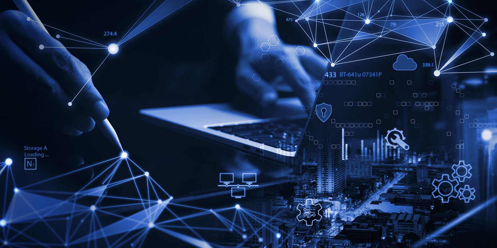 data science and engineering with AI, digital technology, tech background