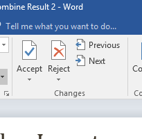 Microsoft Word Changes